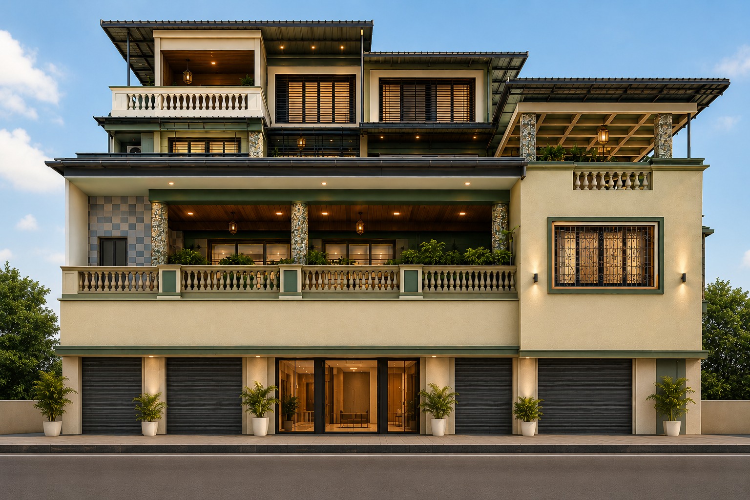 Shah Arcade completed residential and commercial development